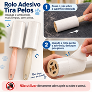 Rolo Adesivo Tira Pelos para Pets — 20 Folhas