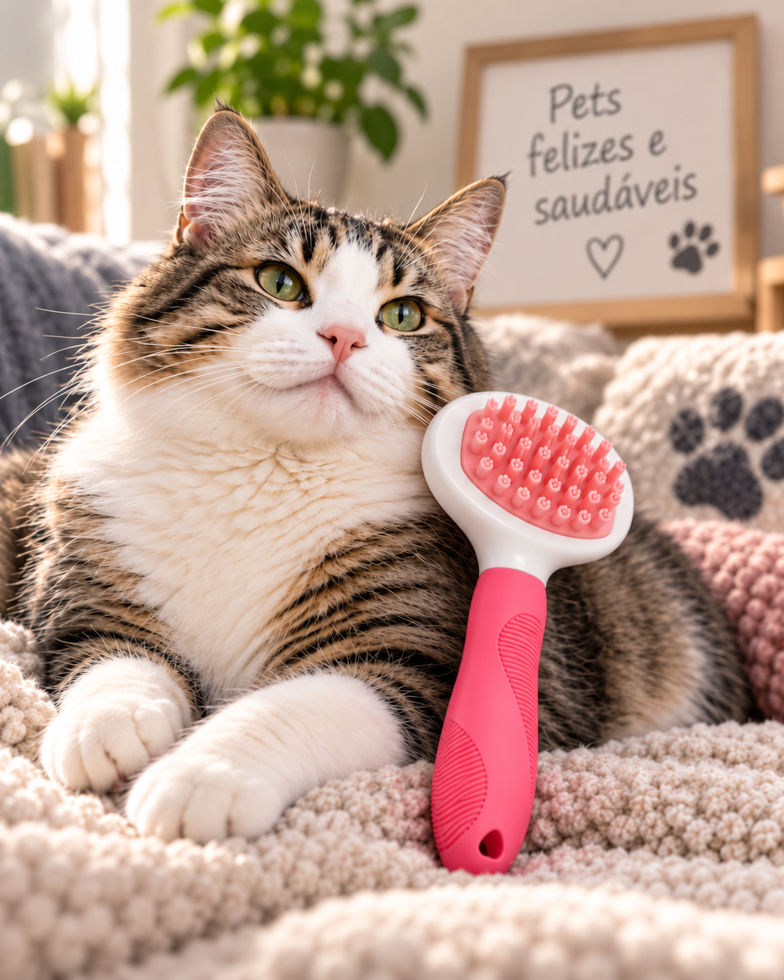 Escova Rasqueadeira para Pets — 18 cm