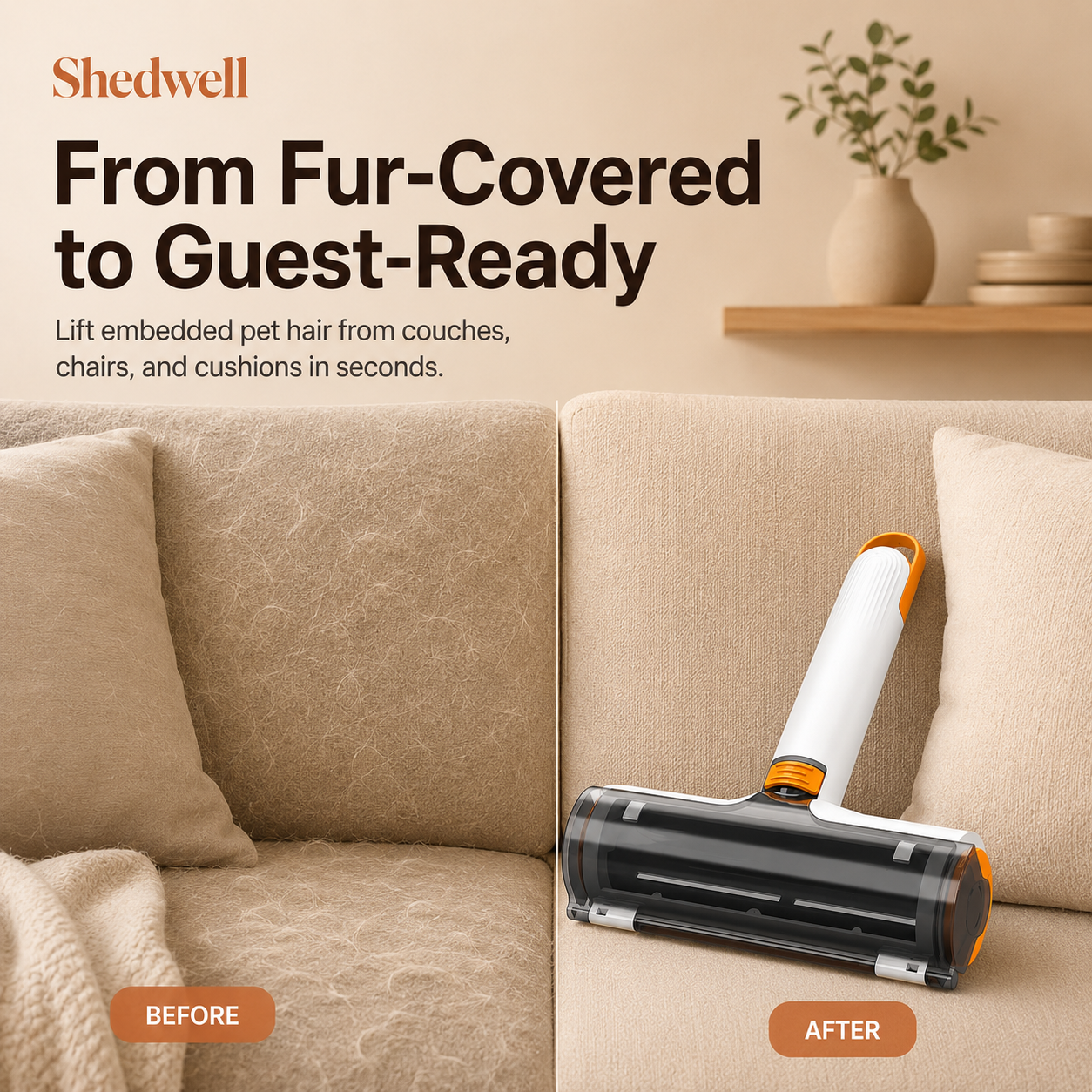 Shedwell Reusable Pet Hair Roller