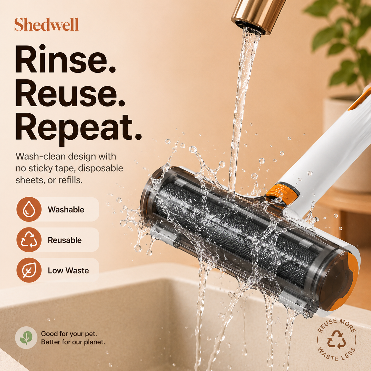 Shedwell Reusable Pet Hair Roller