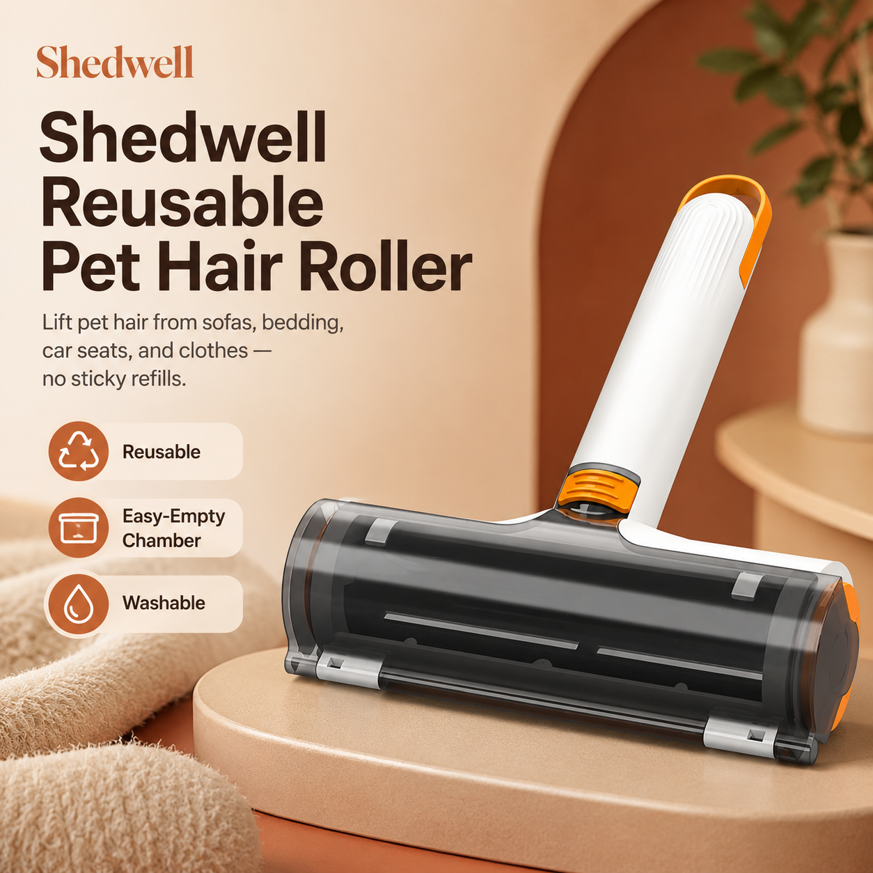 Shedwell Reusable Pet Hair Roller